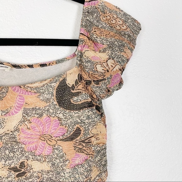 Ulla Johnson Uma Birds of Paradise Midi Silk Cotton Metallic Floral Midi Dress - Picture 6 of 10